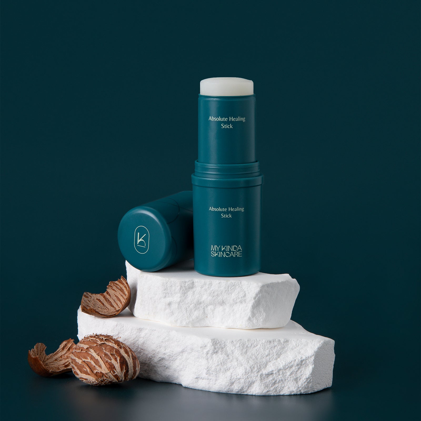 Hydraterende My Kinda Skincare Absolute Healing Stick met natuurlijk sheaboter  en rijst wax helend en voedende multi-use balsm voor gezicht en lichaam.
